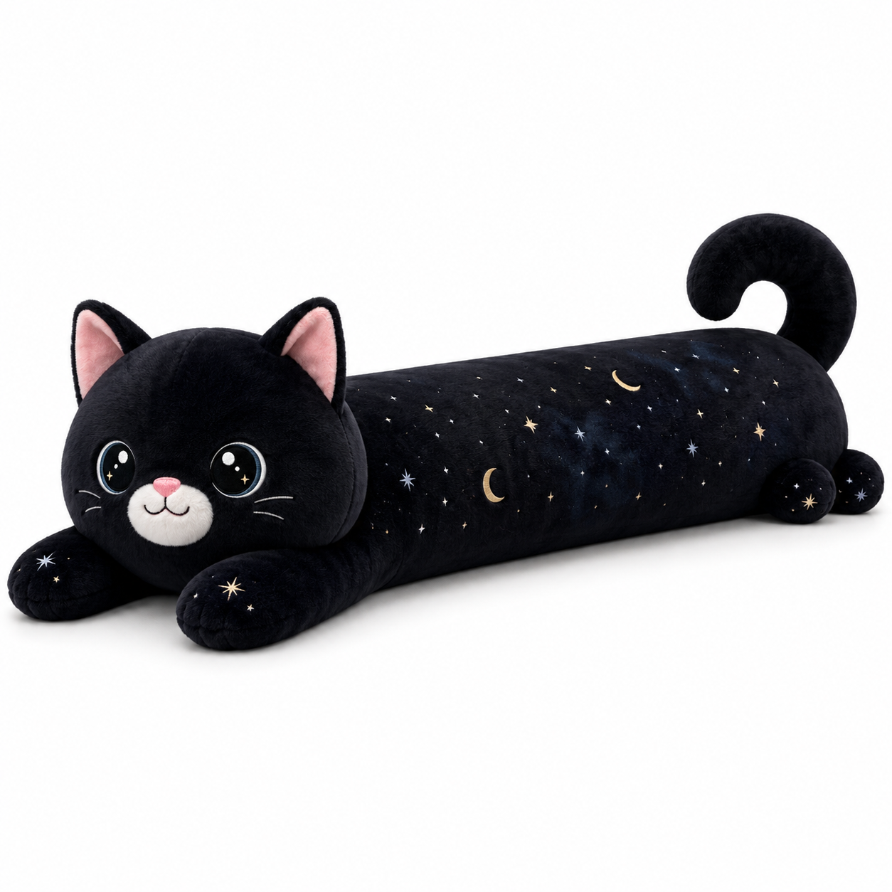 Starry Black Cat Pillow