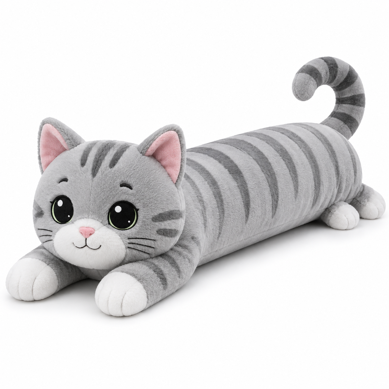 Gray Cat Plush Pillow